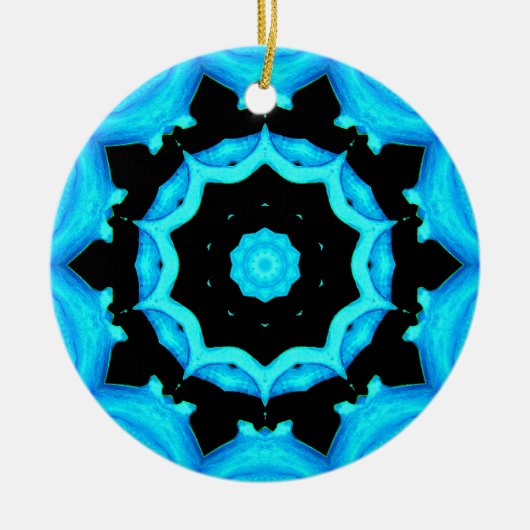 NATUUR OCEAN BLUE KERAMISCH ORNAMENT (Voorkant)