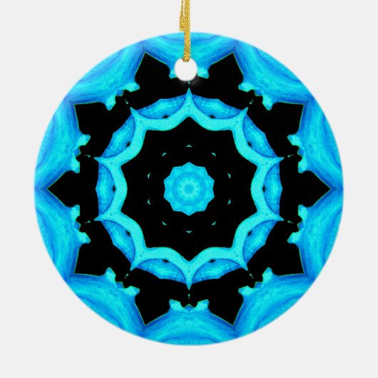 NATUUR OCEAN BLUE KERAMISCH ORNAMENT (Achterkant)