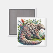 Natuur - Oerwoud Pangolin Magneet (Voorkant / Achterkant)