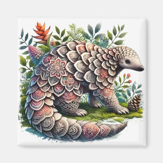 Natuur - Oerwoud Pangolin Magneet (Voorkant)