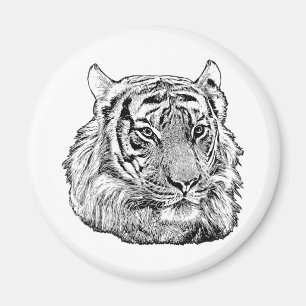Natuur Oerwoud Tiger Face safari dierlijk wild Magneet