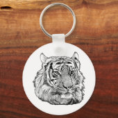 Natuur Oerwoud Tiger Face safari dierlijk wild Sleutelhanger (Voorkant)