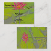 Natuur/ongekend Lotus Faux reliëf Visitekaartje (Voorkant / Achterkant)