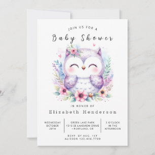 Natuur Online Uil Baby shower Kaart