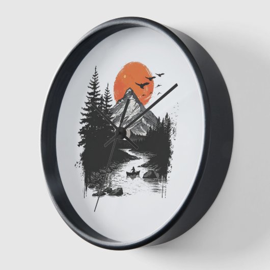 Natuur ontwerp wandklok (Hoek)