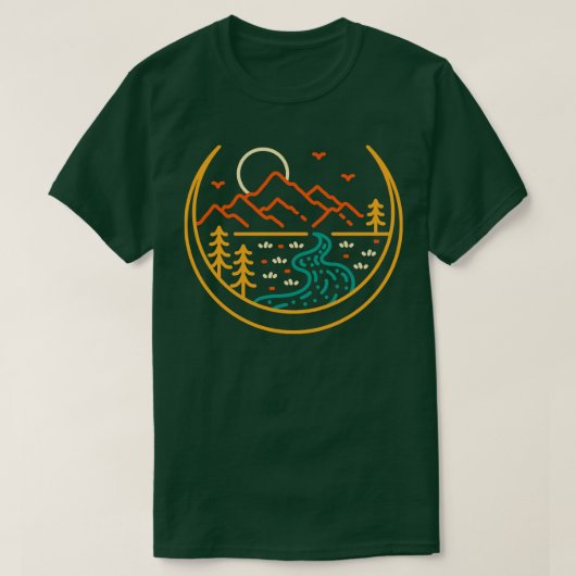 Natuur op Crescent Moon T-shirt (Design voorkant)