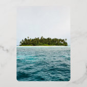 natuur op het eiland Wedding Folie Folie Uitnodiging (Achterkant)