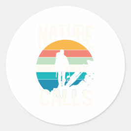 Natuur Oproepen - Omarm het buitenleven Ronde Sticker