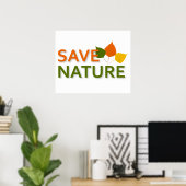 Natuur opslaan poster (Thuiskantoor)