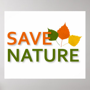 Natuur opslaan poster