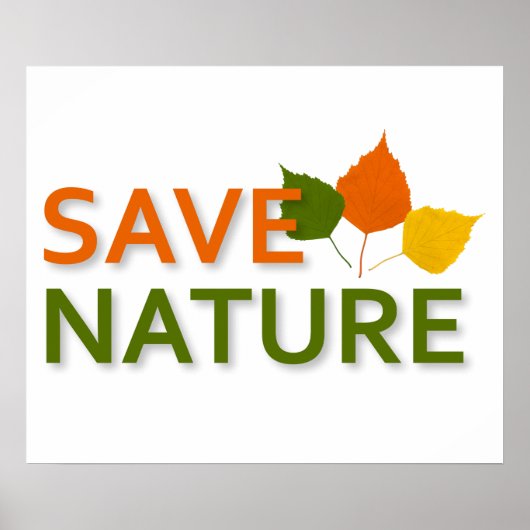 Natuur opslaan poster (Voorkant)