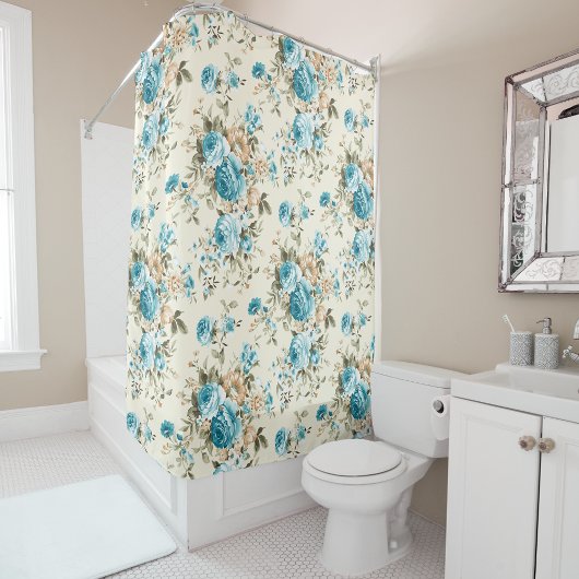 Natuur Opvallende bloemen decoratief Douchegordijn