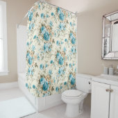 Natuur Opvallende bloemen decoratief Douchegordijn (In situ)