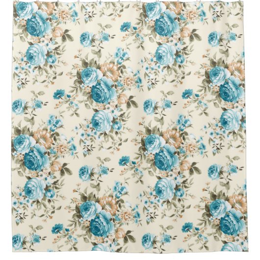 Natuur Opvallende bloemen decoratief Douchegordijn (Voorkant)