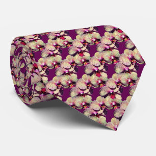 Natuur Orchid Flowers Design Stropdas