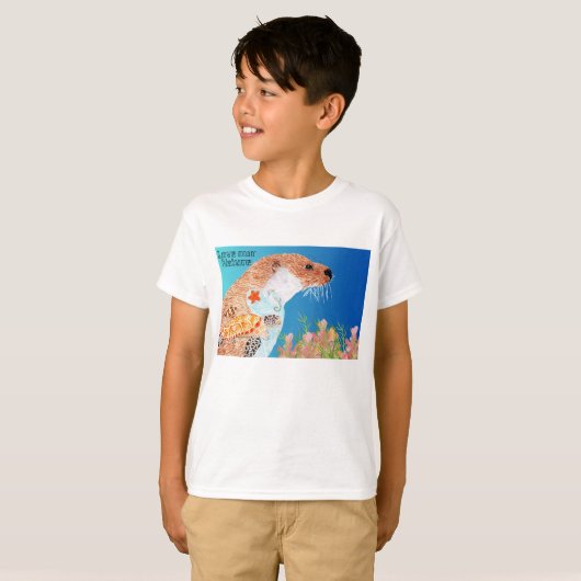 Natuur Otter T-shirt (Voorkant volledig)
