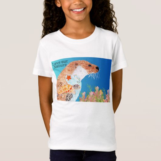 Natuur Otter T-shirt (Voorkant)