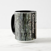 Natuur Oude boomschors met naam Mok (Voorkant links)