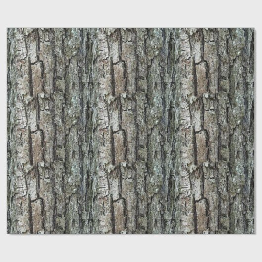 Natuur oude pijnschors cadeaupapier (Vlak)