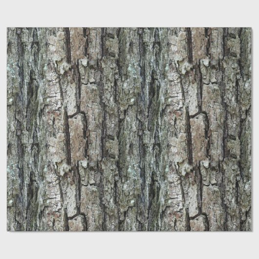 Natuur oude pijnschors cadeaupapier (Vlak)