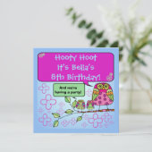 Natuur Owl Birthday Gepersonaliseerd uitnodigingen (Staand voorkant)