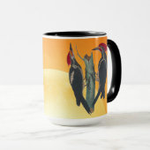 Natuur Paar Wild WoodPeckers Mok (Voorkant rechts)