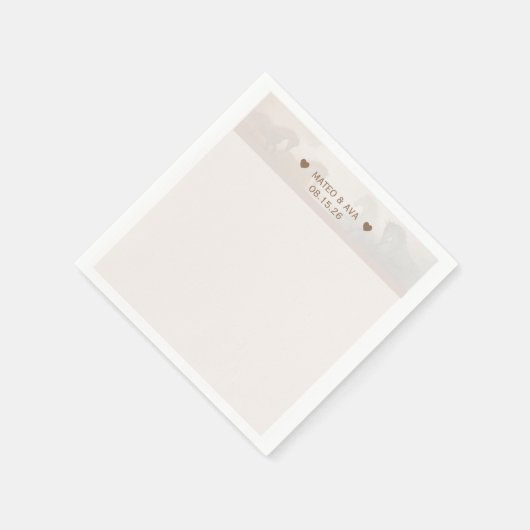 Natuur Paarden bruiloft op maat Servet (Hoek)