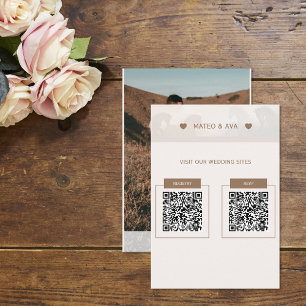 Natuur Paarden Foto bruiloft QR CD behuizing Kaart
