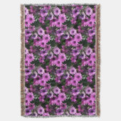 Natuur Paars-Afrikaanse Daisy Flowers Deken (Voorkant Verticaal)