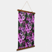 Natuur Paars-Afrikaanse Daisy Flowers Hangend Wandkleed (Gebogen)