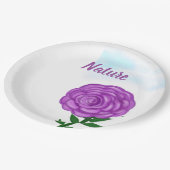 Natuur Paarse bloem Papieren Bordje (Gekanteld)