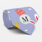 Natuur paaskonijntjes bloemmotief eierjacht liefde stropdas (Opgerold)