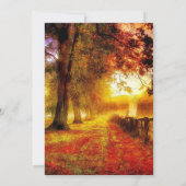 Natuur pad herfst bladeren Herfst Christelijke bru Kaart (Achterkant)