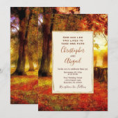 Natuur pad herfst bladeren Herfst Christelijke bru Kaart (Voorkant / Achterkant)