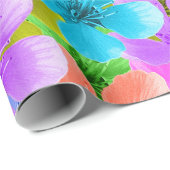 Natuur Palet: driekleurige bloesem bloeit Cadeaupapier (Rol Hoek)