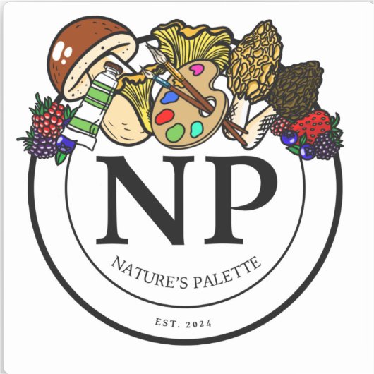 Natuur Palette Mini Vinyl Sticker (Voorkant)