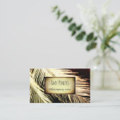 natuur Palmblad Custom visitekaartje Dubbelzijdig (Staand voorkant)