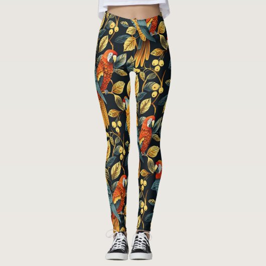 Natuur papegaai Leggings (Voorkant)