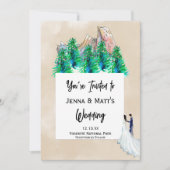 Natuur Park bruiloft uitnodigingen (Voorkant)