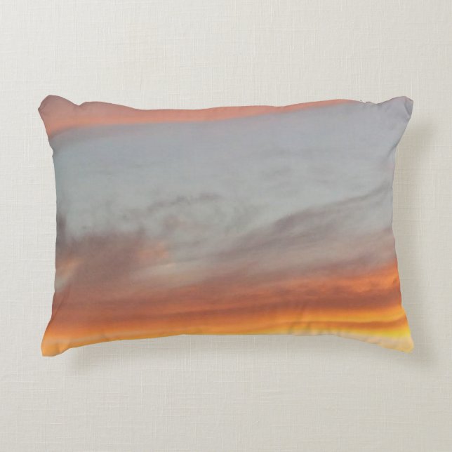 Natuur Pastel Evening Sunset Sky Decoratief Kussen (Voorkant)