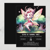 Natuur Pastel Fairy Verjaardag Kaart (Voorkant / Achterkant)