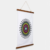 Natuur Pastel Mandala Hangend Wandkleed (Gebogen)