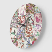 Natuur Patchwork: Chique naadloze achtergrond Grote Klok (Hoek)