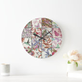 Natuur Patchwork: Chique naadloze achtergrond Grote Klok (Huis)