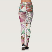 Natuur Patchwork: Chique naadloze achtergrond Leggings (Achterkant)