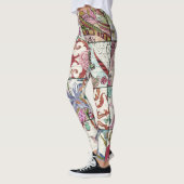 Natuur Patchwork: Chique naadloze achtergrond Leggings (Links)