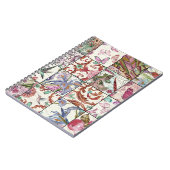Natuur Patchwork: Chique naadloze achtergrond Notitieboek (Linkerzijde)