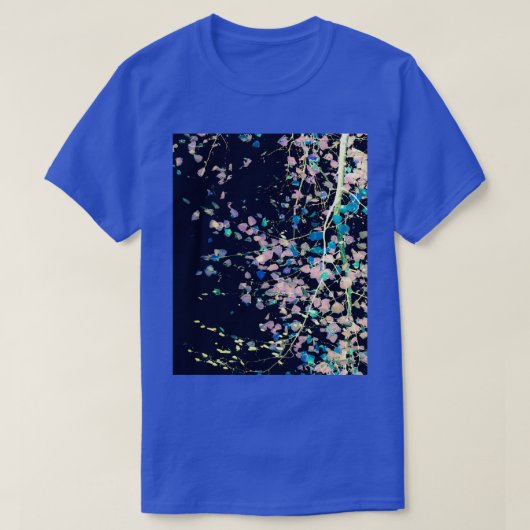 Natuur Patroon 4 Birch Blue T-shirt (Design voorkant)