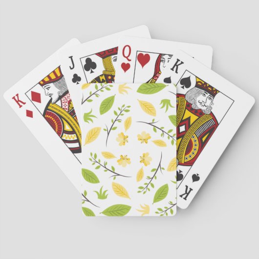 Natuur Patroon Bladeren Tekening Pokerkaarten (Achterkant)