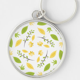 Natuur Patroon Bladeren Tekening Schets Bloemen Sleutelhanger